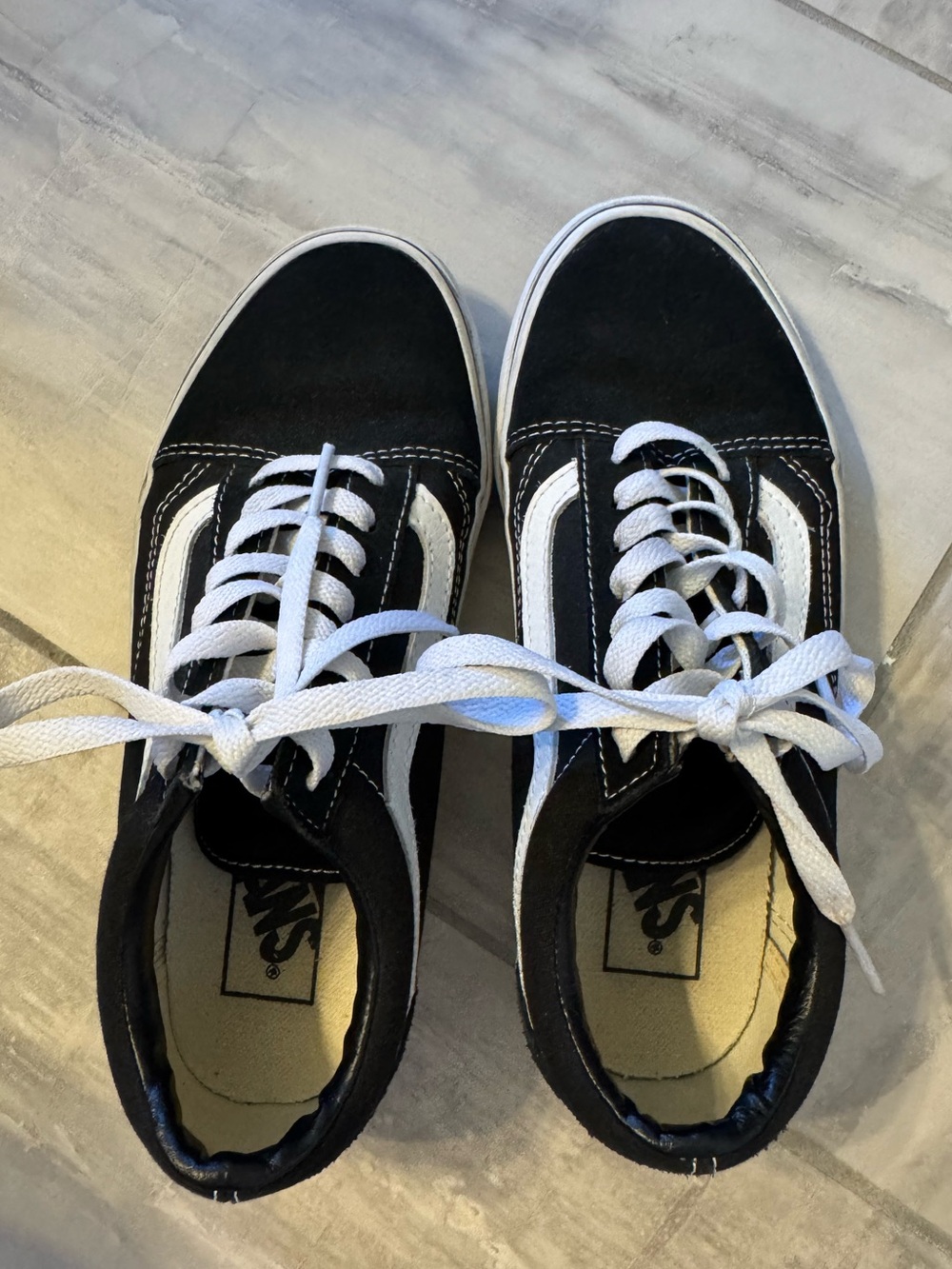 Vans Black and White Low-Top Sneakers